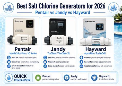 Best Salt Chlorine Generators for Swimming Pools in 2026: Pentair, Jan ...