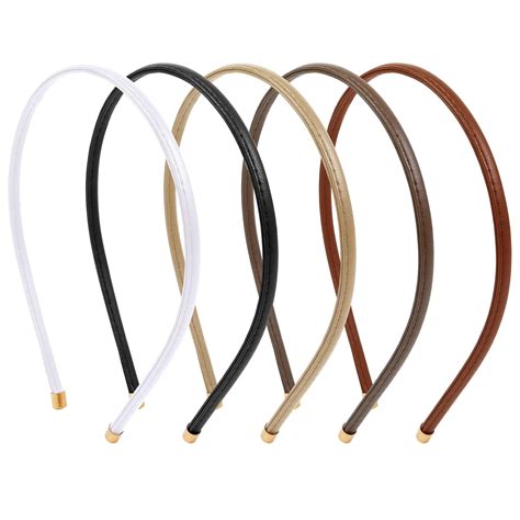 Amazon.com: WOVOWOVO 5 piezas de diademas delgadas de cuero para mujer ...