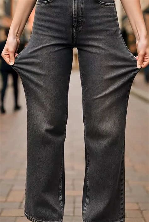 Inclusive Fit: Grey Wide-Leg Jeans for Every Height | TikTok