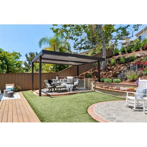 BIM objects - Free download! Signature Louvered Roof Pergola Garden ...