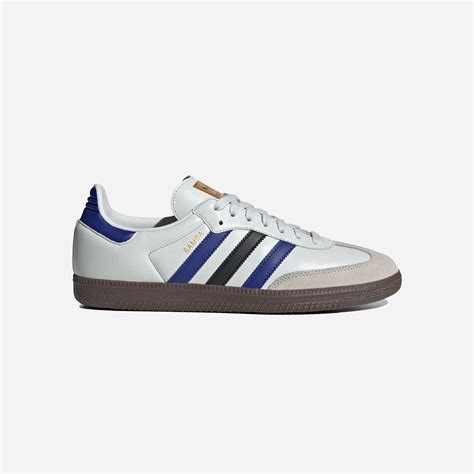 Adidas Samba OG Crystal White Active Blue Black – Unmatched Kicks