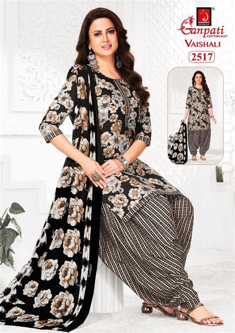 Ganpati Vaishali Vol 11 Cotton Printed Patiyala Dress Material