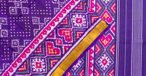 Rajkot Patola Silk Ikat Violet Saree | Kankatala