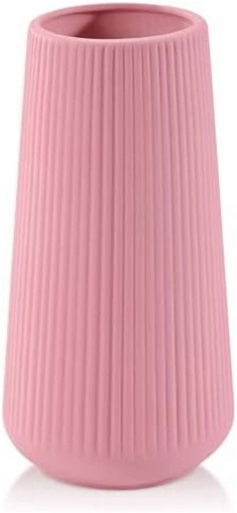 All Pink Ceramic Vase, Small Cute Flower Vase for Pampas Grass, Home ...