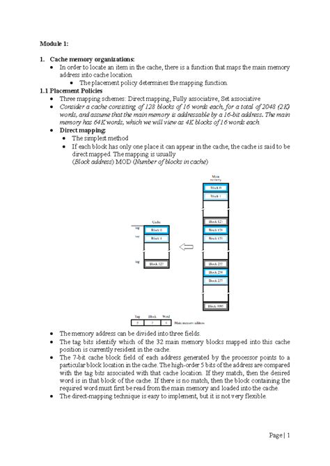 High Performance Computing: Cache Memory & Parallelism (Modules 1 & 2 ...