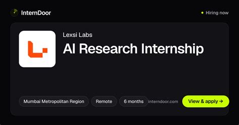 Lexsi Labs AI Research Internship 2026 | InternDoor