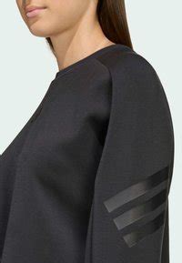 adidas Sportswear FUTURE ICONS 3 STRIPES CROPPED - Sweatshirt - black ...