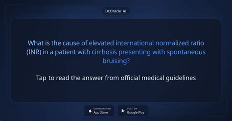 What is the cause of elevated international normalized ratio (INR) in a ...