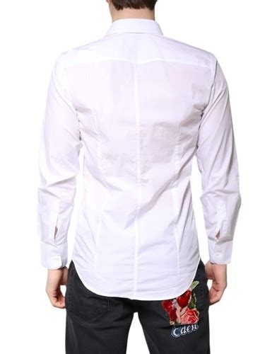 Dolce & Gabbana White MARTINI Cotton Men Formal Dress Shirt | eBay