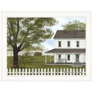 White Farmhouse With Picket Fence White Framed Print Wall Art Bed Bath Beyond