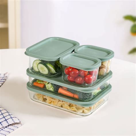 Groovo Storage Containers Set Of 5 310ml 750ml 1200ml Green Online ...