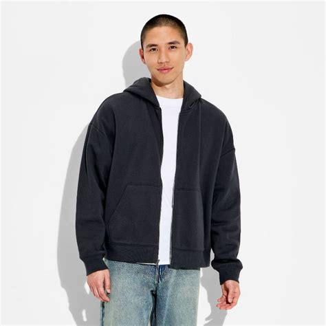Men's Hooded Fleece Zip-Up Sweatshirt - Original Use™ Hematite L 1 ct ...
