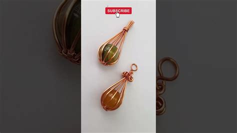 How to wrap spherical stone without holes? Water drop cage pendant #short