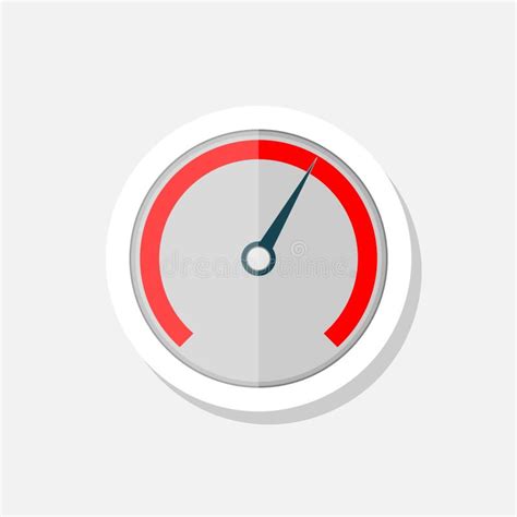 Speedometer Sticker on White Background. Speedometer Icon Simple Sign ...