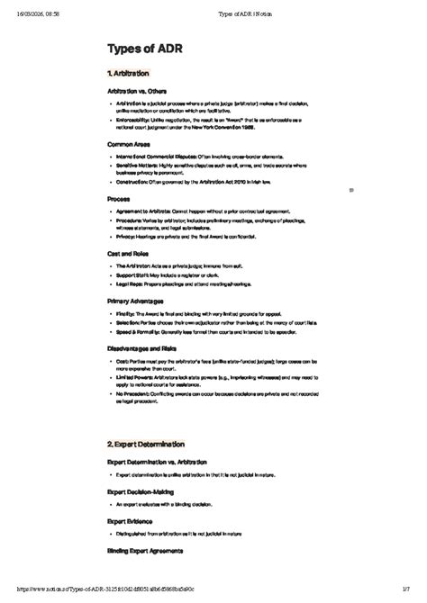 08:58 Types of ADR: Arbitration, Expert Determination, and Mediation ...