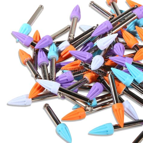 100pcs Dental Rubber Polishing Prophylaxis Cups Brushes Prophy Polisher ...