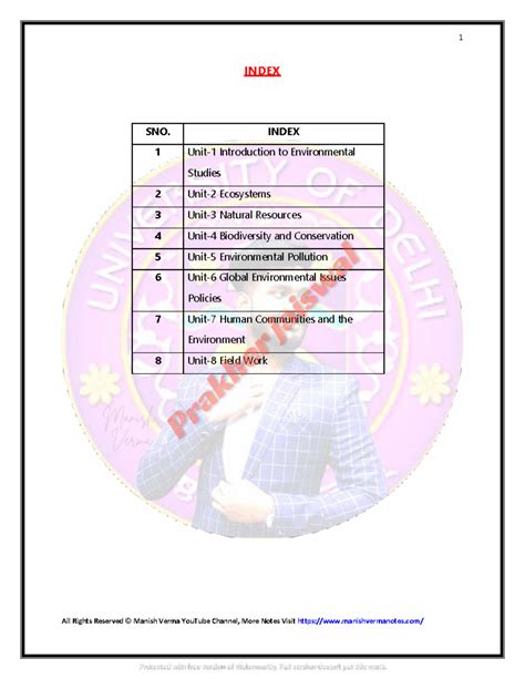 ENV 101: Introduction to Environmental Studies - Key Concepts and ...