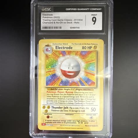 Pokémon TCG Electrode & Voltorb Holo CGC Mint 9 Classic Charizard Ho-Oh ...