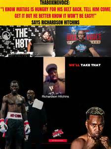 I know Matias is hungry for his belt back. Tell him to come & get it ...