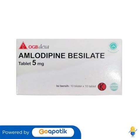 Jual AMLODIPINE BESILATE OGB DEXA MEDICA 5 MG BOX 100 TABLET - Kota ...