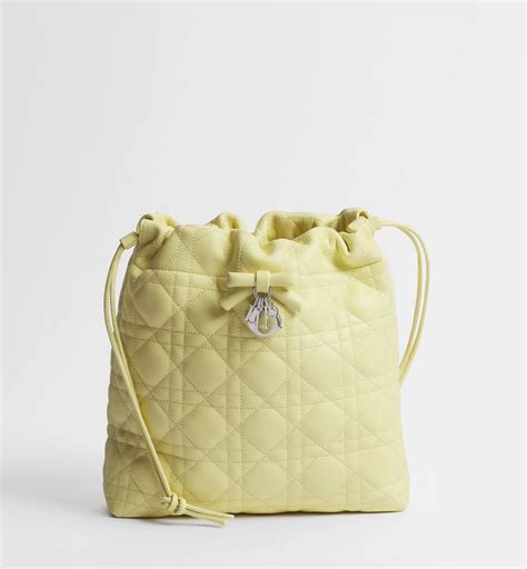 Adiorable Mini Bucket Bag Mimosa Cannage Lambskin | DIOR