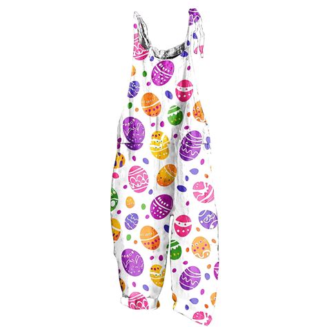 Cavosen Cute Jumpsuits for Women Easter Oversized Jumpsuits Wide Leg ...