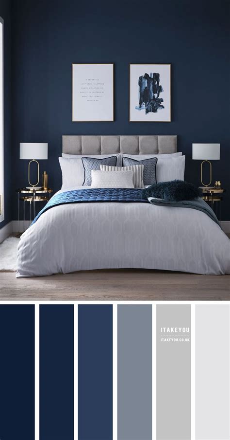 Navy Blue And Grey Bedroom Colour Scheme Bedroom Colors Grey Colour