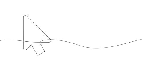 A single line drawing of a cursor. Continuous line cursor icon ...
