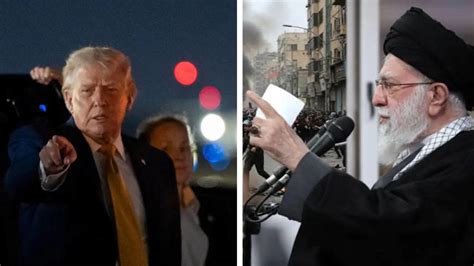 Trump calls for end to Khamenei's rule as US–Iran war of words explodes ...