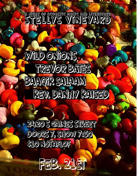 WILD ONIONS | TREVOR BATES | BAAQIR SALAAM | REV. DANNY RAISED, 2420 S ...