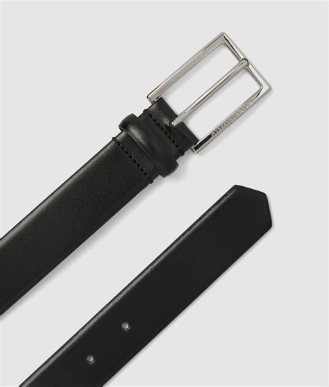 Classic leather belt | Black-Nickel | Women | KARL LAGERFELD