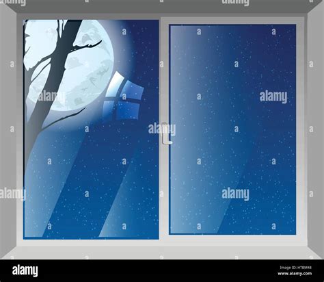 Window with white frame Stock Vector Images - Alamy