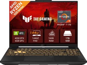ASUS TUF Gaming A16 (2025) AMD Ryzen 7 7445HS - (16 GB/1 TB SSD/Windows ...
