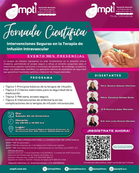 📢 AMPTI A.C. Filial Chihuahua te invita a la 🧪 Jornada Científica ...