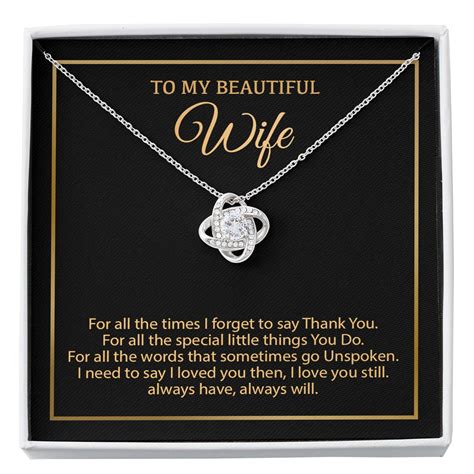 To My Wife For Women Anniversary Necklace, A Meaningful Necklace ...