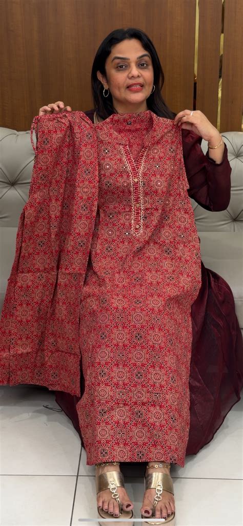 AJRAKH PRINTED LONG CO-ORDS SETS - IHA 30724 – Iha Designs Bridal Studio