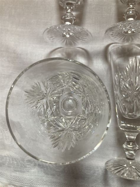 Vintage Edinburgh Crystal Star Of Edinburgh Champagne Flutes Ebay