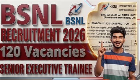 BSNL Senior Executive Trainee Online Form 2026 – Extended: Apply Now!