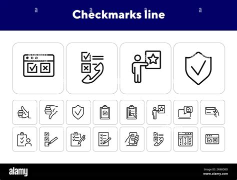 Correct document line icons Stock Vector Images - Alamy