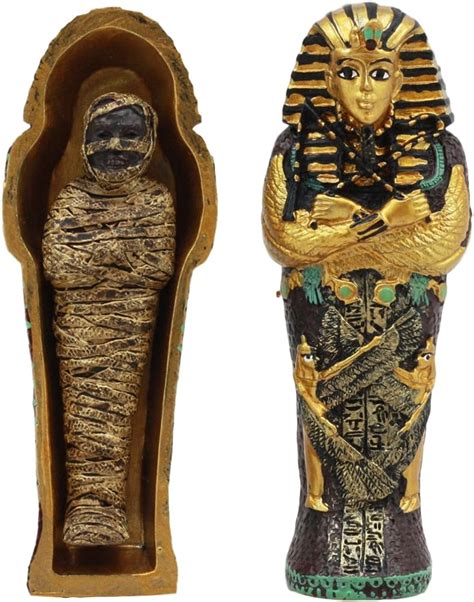 Unique Model Ancient Egyptian Mummy Sarcophagus Tutankhamun Made In