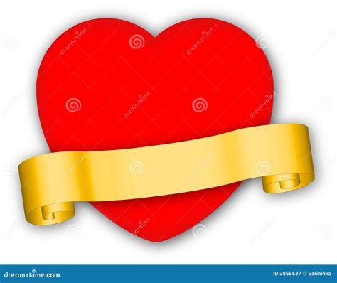 Heart With Banner Stock Vector Illustration Of Beloved 3868537