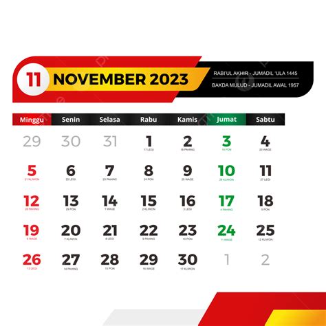 Kalender 2023 November Lengkap Dengan Tanggal Merah Cuti Bersama Jawa
