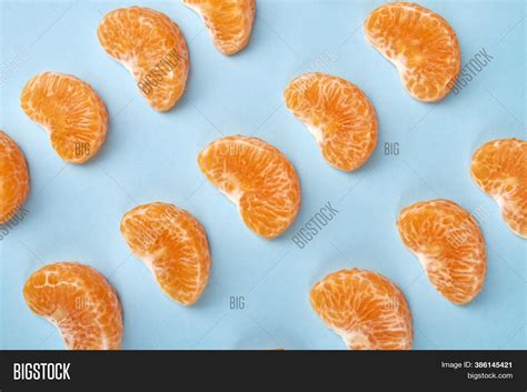 Rows Mandarin Slices Image And Photo Free Trial Bigstock
