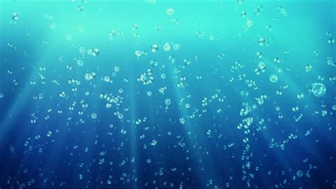 Blue Soda Under Water Ocean Many Bubbles Loop Animation 4k Resolution