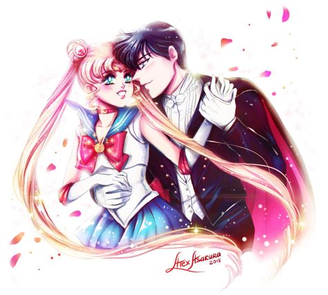 Sailor Moon And Tuxedo Mask By Alex Asakura On Deviantart