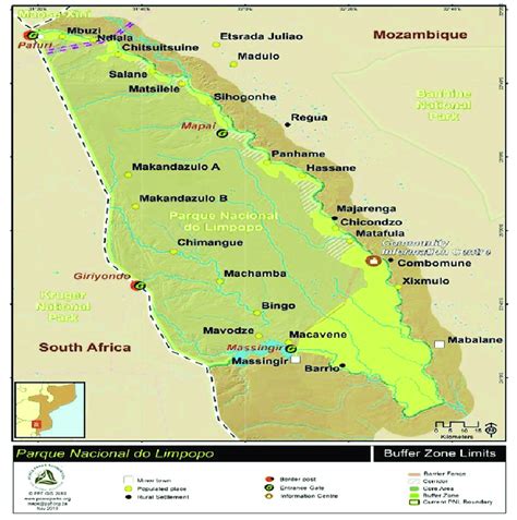 Limpopo National Park Limits Download Scientific Diagram