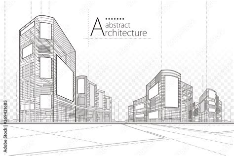 Architecture Building Construction Perspective Design Abstract Modern