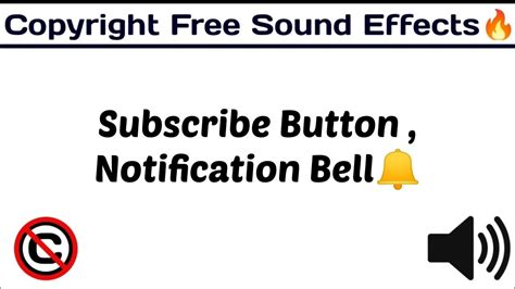 Subscribe Button And Notification Bell🔔 Most Useful Sound For Youtube