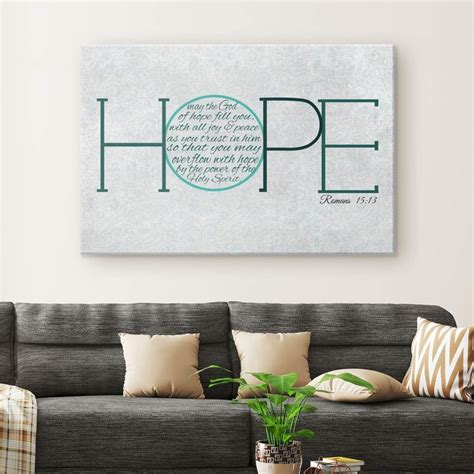May The God Of Hope Romans 1513 Bible Verse Wall Art Canvas Teehall