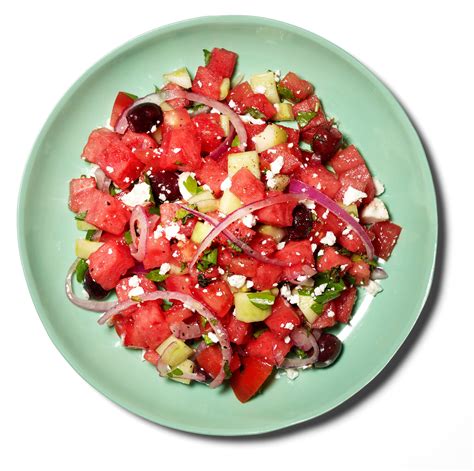 Greek Style Watermelon Salad Recipe Nyt Cooking